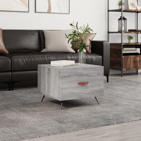 vidaXL Mesa de centro madera de ingeniería gris Sonoma 50x50x40 cm