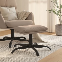 vidaXL Reposapiés tela de microfibra gris claro 60x60x36 cm