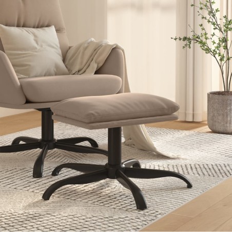 vidaXL Reposapiés tela de microfibra gris claro 60x60x36 cm