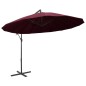 vidaXL Sombrilla colgante con palo de aluminio color borgoña 3 m vidaXL Sombrilla colgante con palo de aluminio color borgoña 3 m