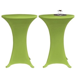 vidaXL Funda elástica para mesa 2 unidades 70 cm verde