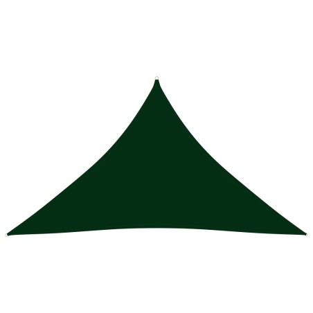 vidaXL Toldo de vela triangular tela Oxford verde oscuro 3,5x3,5x4,9m