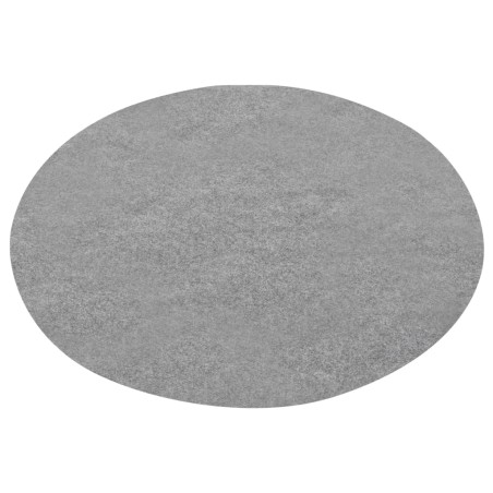 vidaXL Césped artificial con tacos redondo Ø130 cm gris