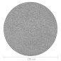 vidaXL Césped artificial con tacos redondo Ø130 cm gris vidaXL Césped artificial con tacos redondo Ø130 cm gris