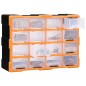 vidaXL Organizador multicajones con 16 cajones medianos 52x16x37 cm vidaXL Organizador multicajones con 16 cajones medianos 52x16x37 cm