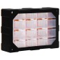 vidaXL Organizador multicajones con 16 cajones medianos 52x16x37 cm vidaXL Organizador multicajones con 16 cajones medianos 52x16x37 cm