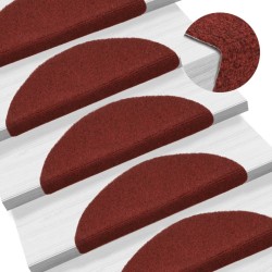 vidaXL Alfombrilla autoadhesiva de escalera 10 uds 56x17x3 cm roja