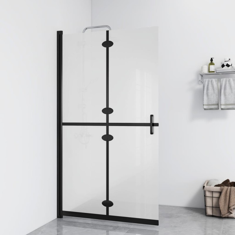 vidaXL Mampara de ducha plegable vidrio ESG esmerilado 110x190 cm
