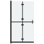 vidaXL Mampara de ducha plegable vidrio ESG esmerilado 110x190 cm