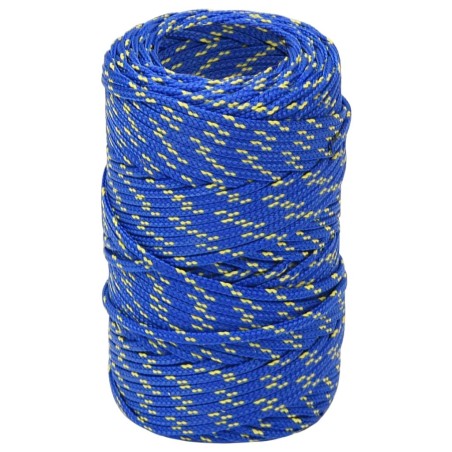 vidaXL Cuerda de barco polipropileno azul 2 mm 100 m