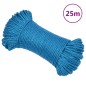 vidaXL Cuerda de trabajo polipropileno azul 3 mm 25 m vidaXL Cuerda de trabajo polipropileno azul 3 mm 25 m