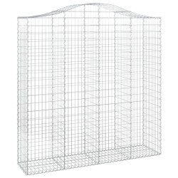 vidaXL Cesta gaviones forma arco hierro galvanizado 200x50x200/220 cm