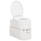 vidaXL Inodoro de camping integrado HDPE y esmalte blanco 24+17 L vidaXL Inodoro de camping integrado HDPE y esmalte blanco 24+17 L