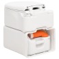 vidaXL Inodoro de camping integrado HDPE y esmalte blanco 24+17 L vidaXL Inodoro de camping integrado HDPE y esmalte blanco 24+17 L