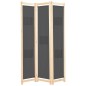 vidaXL Biombo divisor de 3 paneles de tela gris 120x170x4 cm vidaXL Biombo divisor de 3 paneles de tela gris 120x170x4 cm