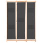 vidaXL Biombo divisor de 3 paneles de tela gris 120x170x4 cm vidaXL Biombo divisor de 3 paneles de tela gris 120x170x4 cm