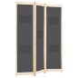 vidaXL Biombo divisor de 3 paneles de tela gris 120x170x4 cm vidaXL Biombo divisor de 3 paneles de tela gris 120x170x4 cm