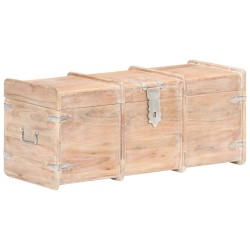 vidaXL Cofre de almacenamiento madera maciza de acacia 90x40x40 cm