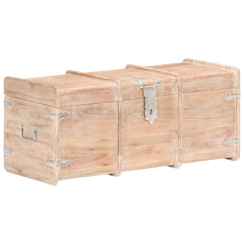 vidaXL Cofre de almacenamiento madera maciza de acacia 90x40x40 cm vidaXL Cofre de almacenamiento madera maciza de acacia 90x40x40 cm
