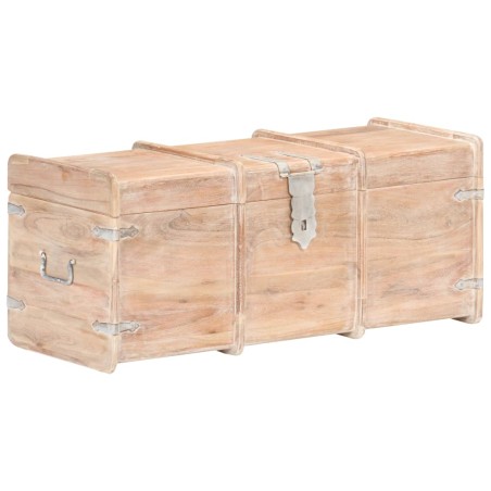 vidaXL Cofre de almacenamiento madera maciza de acacia 90x40x40 cm