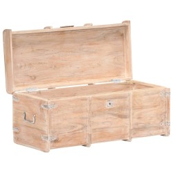 vidaXL Cofre de almacenamiento madera maciza de acacia 90x40x40 cm