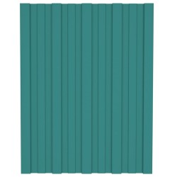 vidaXL Panel para tejado acero galvanizado verde 12 unidades 60x45 cm