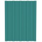 vidaXL Panel para tejado acero galvanizado verde 12 unidades 60x45 cm vidaXL Panel para tejado acero galvanizado verde 12 unidades 60x45 cm