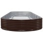 vidaXL Jardinera arriate acero recubrimiento polvo marrón 523x140x36cm vidaXL Jardinera arriate acero recubrimiento polvo marrón 523x140x36cm