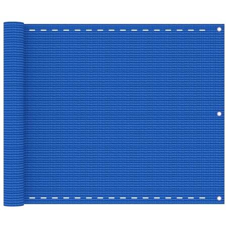 vidaXL Toldo para balcón HDPE azul 75x600 cm