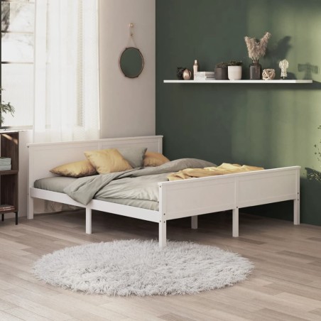 vidaXL Estructura de cama madera maciza de pino 100x200 cm