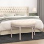 vidaXL Banco beige lino 81,5x41x49 cm