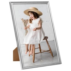 vidaXL Marcos de foto collage de mesa 3 uds plateado MDF 18x24cm