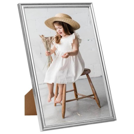 vidaXL Marcos de foto collage de mesa 3 uds plateado MDF 18x24cm