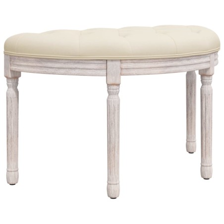 vidaXL Banco beige lino 81,5x41x49 cm