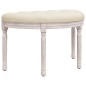 vidaXL Banco beige lino 81,5x41x49 cm