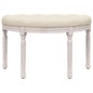 vidaXL Banco beige lino 81,5x41x49 cm