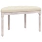 vidaXL Banco beige lino 81,5x41x49 cm