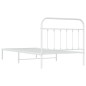 vidaXL Estructura de cama de metal con cabecero blanco 107x203 cm vidaXL Estructura de cama de metal con cabecero blanco 107x203 cm