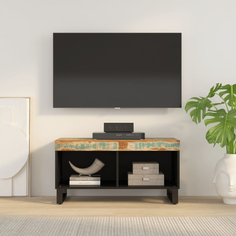 vidaXL Mueble de TV madera maciza reciclada 85x33x43,5 cm vidaXL Mueble de TV madera maciza reciclada 85x33x43,5 cm