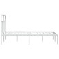 vidaXL Estructura de cama de metal con cabecero blanca 150x200 cm vidaXL Estructura de cama de metal con cabecero blanca 150x200 cm