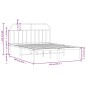 vidaXL Estructura de cama de metal con cabecero blanca 150x200 cm vidaXL Estructura de cama de metal con cabecero blanca 150x200 cm