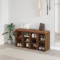 vidaXL Banco zapatero madera contrachapada marrón roble 103x30x48 cm vidaXL Banco zapatero madera contrachapada marrón roble 103x30x48 cm