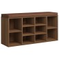 vidaXL Banco zapatero madera contrachapada marrón roble 103x30x48 cm vidaXL Banco zapatero madera contrachapada marrón roble 103x30x48 cm