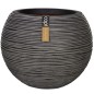 Capi Jarrón Nature Rib redondo gris antracita 40x32 cm KOFZ270 