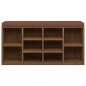 vidaXL Banco zapatero madera contrachapada marrón roble 103x30x48 cm vidaXL Banco zapatero madera contrachapada marrón roble 103x30x48 cm