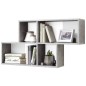 FMD Estantería de pared con 4 compartimentos hormigón y blanco FMD Estantería de pared con 4 compartimentos hormigón y blanco
