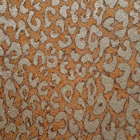 DUTCH WALLCOVERINGS Papel  de pared estampado de leopardo marrón