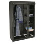 HI Armario de tela negro 110x46x178 cm HI Armario de tela negro 110x46x178 cm