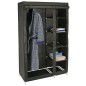 HI Armario de tela negro 110x46x178 cm HI Armario de tela negro 110x46x178 cm