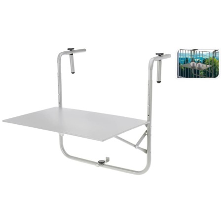 ProGarden Mesa de balcón gris mate